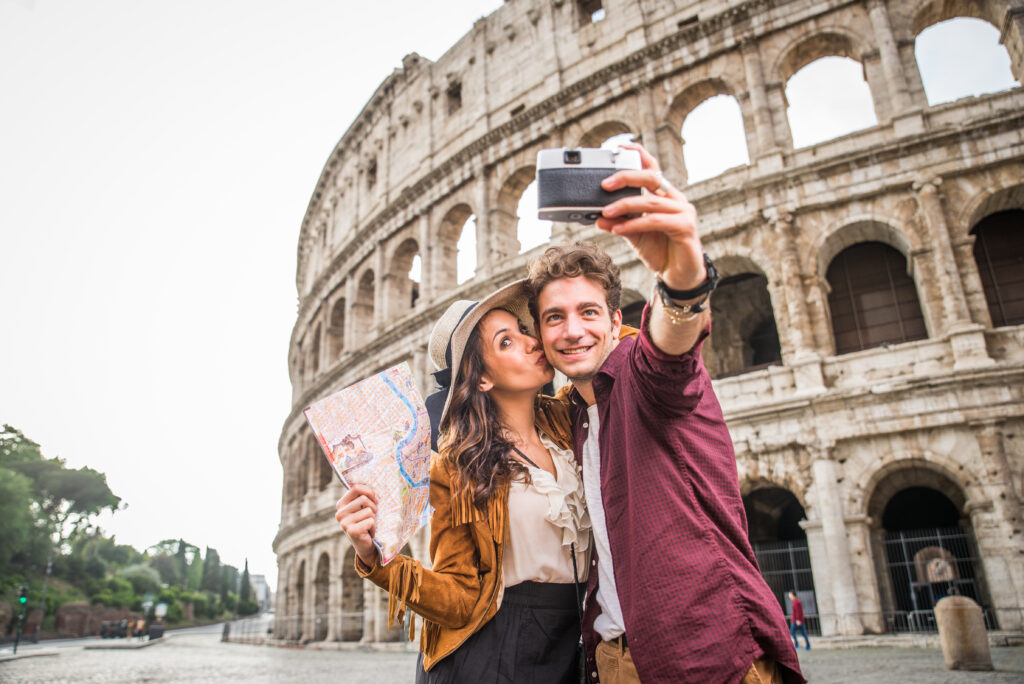Couple at Colosseum, Rome -