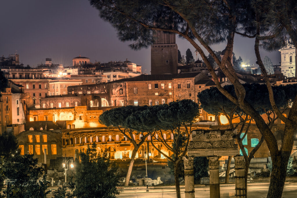 Streets Of Rome At Night. -