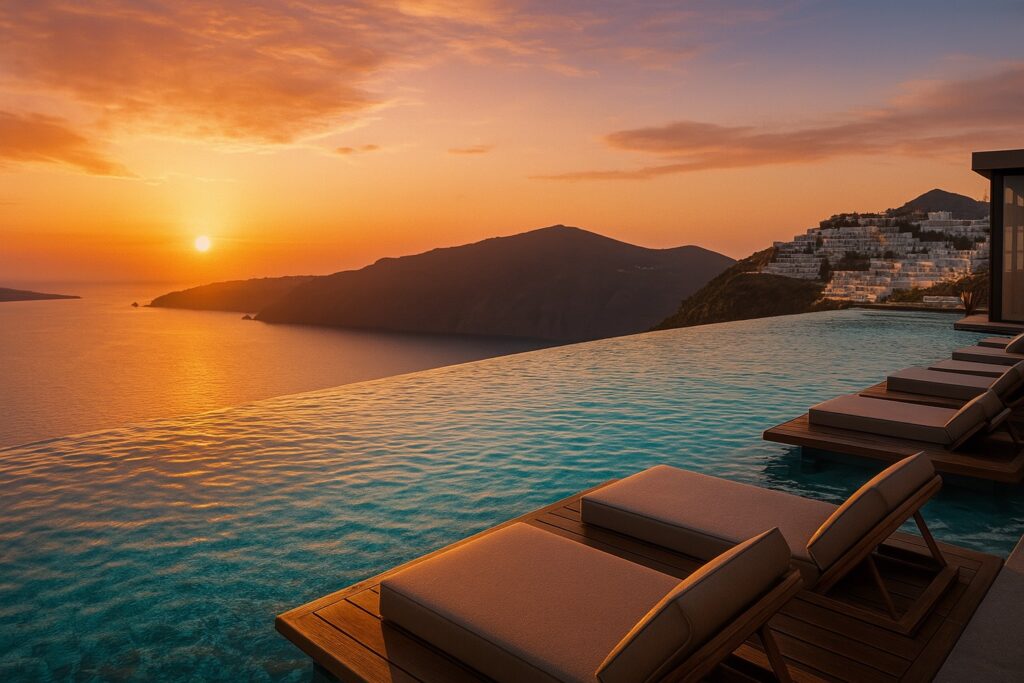 
Santorini in greece, a great escape romantic together wit a beautifull romantic sunset