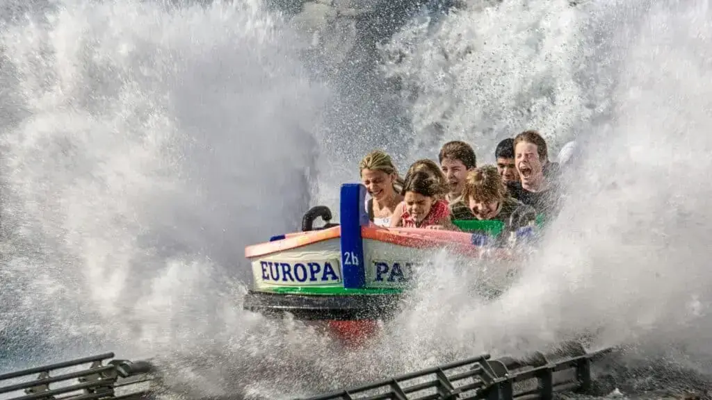 a group of people on a boat in Europa Park