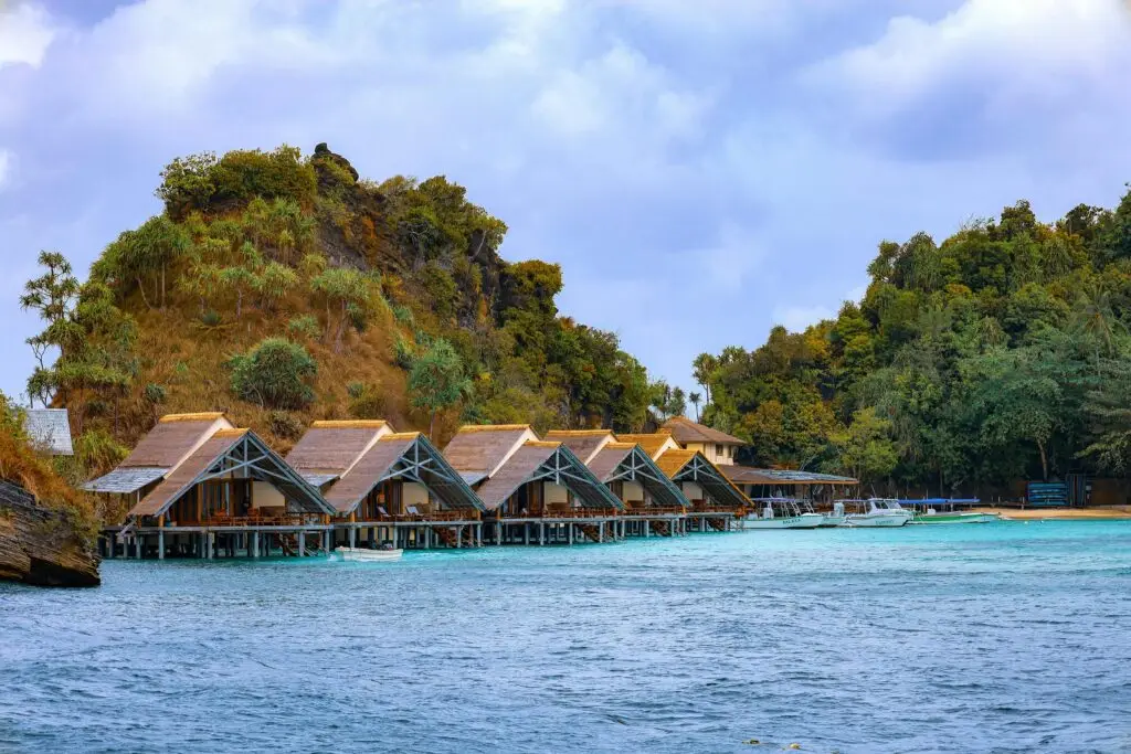 Indonesia overwater bungalow