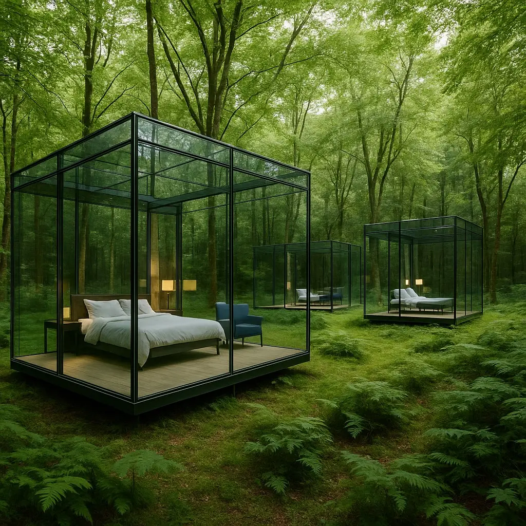 Transparent Glass Cubes