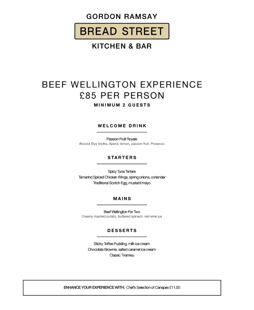 Beef wellington edxperience
